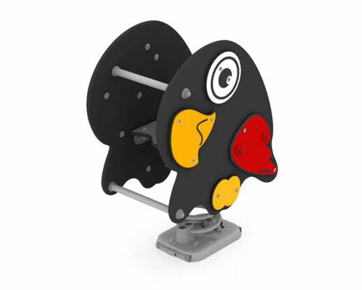 300110-3d Federwippe Papagei Pauli – LEDON Pirates - 300110 3d