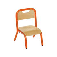 Kindergarten-Stuhl aus Metall mit abgerundeter Rückenlehne – Bild 26