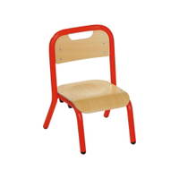 Kindergarten-Stuhl aus Metall mit abgerundeter Rückenlehne – Bild 25