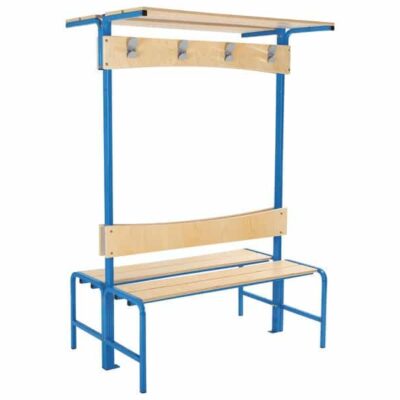 Metallgarderobe mit Holz - Garderobeninsel Tip-Top