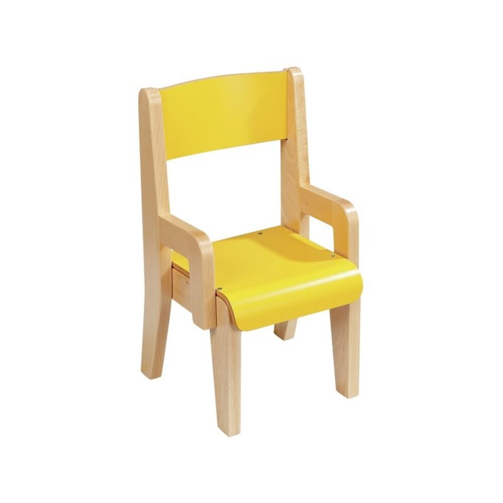 Kindergarten-Stuhl aus Holz mit Lehne