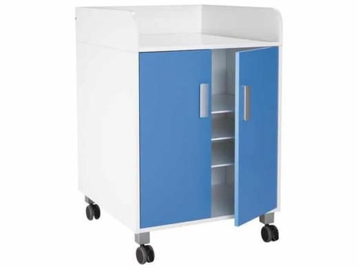 58398_P_58398_PD@P2@XL Wickelkommode Kazeo – Breite: 70 cm – 6 Regalböden und 2 Türen mit Rollrädern - 58398 P 58398 PD@P2@XL