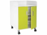 Wickelkommode Kazeo – Breite: 70 cm – 6 Regalböden und 2 Türen mit Rollrädern - 58398 S 58398 1D@3P2@XL