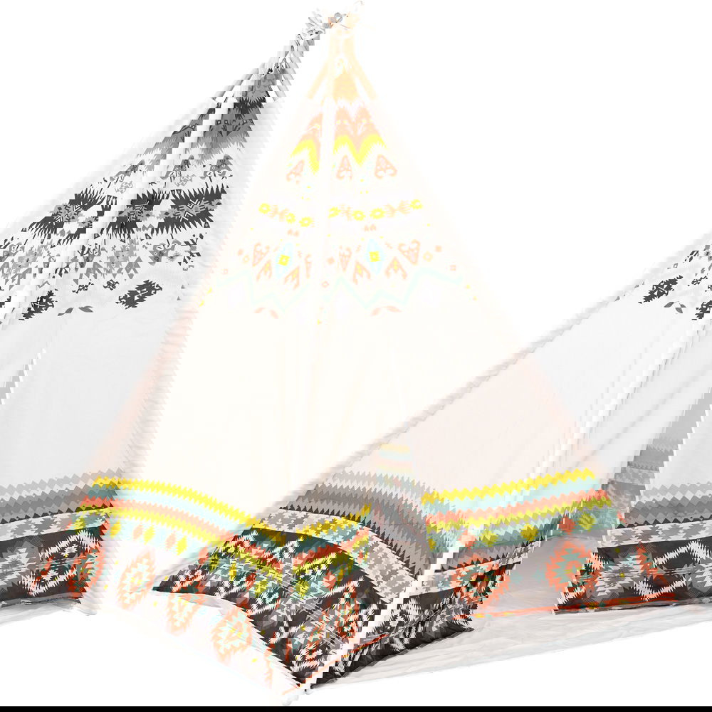 Indianerzelt, gemustert