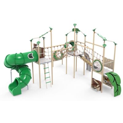 Kletter-Spielanlage Cuzco mit Spiralröhrenrutsche - LEDON Explore - EX380