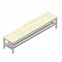 Garderobenbank Robust - mit Holzdekorsitzfläche - freistehend - Tiefe: 35 cm