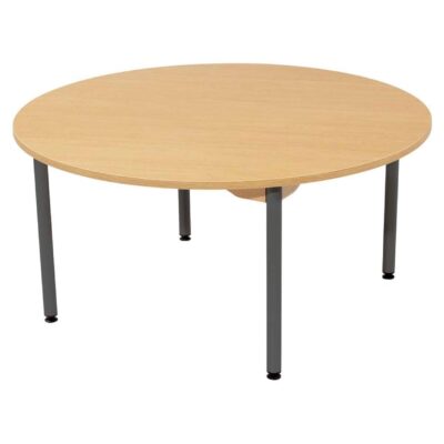 Tisch rund Ø 120 cm - mit geräuscharmer Platte mit Beinen aus Metall