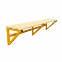 Garderobenbank Robust - mit Holzleisten - wandmontiert - Tiefe: 35 cm