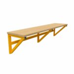 Garderobenbank Robust – mit Holzdekorsitzfläche – wandmontiert – Tiefe: 35 cm - bank2 wandmontiert