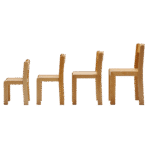 Holztisch oval mit Massivholzgestell - conen image