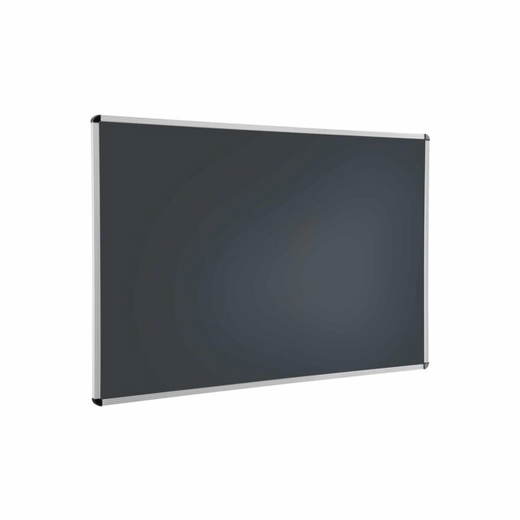 infotafelschwarz Wandtafel schwarz mit Aluprofilrahmen ohne Ablage - infotafelschwarz