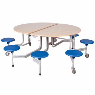 Spaceflex® 2.0 rund mit melaminbeschichteter Spanplatte - 8 Sitze