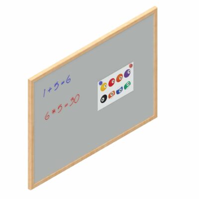 Wandtafel weiß mit Holzrahmen