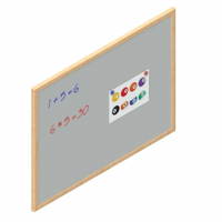 Wandtafel weiß mit Holzrahmen