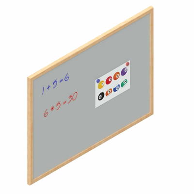 Wandtafel weiß mit Holzrahmen
