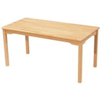 Tisch rechteckig 120x60 cm - aus 100% massiver Buche - Beine aus Holz