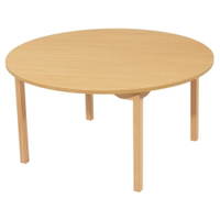 Tisch rund Ø 120 cm – mit geräuscharmer Platte mit Beinen aus Holz - 38021 c016 220209 pd 1000