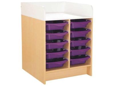 Wickelkommode Kazeo – Breite: 70 cm – 10 Behälter mit Stopperschienen