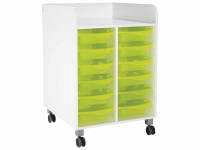 Wickelkommode Kazeo - Breite: 70 cm - 12 Behälter mit Stopperschienen und Rollen – Bild 4