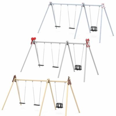 LEDON Schaukelkombination mit zwei Schaukeln und einem Babysitz