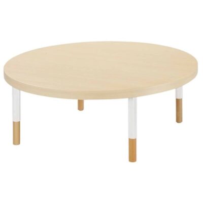 Verstellbarer Tisch rund - mit dicker Platte