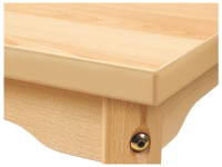 Tisch rechteckig 160x80 cm - mit geräuscharmer Platte mit Beinen aus Holz – Bild 2