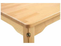 Tisch rechteckig 120x60 cm - aus 100% massiver Buche - Beine aus Holz – Bild 5