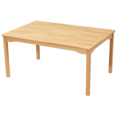 Tisch rechteckig 120x80 cm - aus 100% massiver Buche - Beine aus Holz