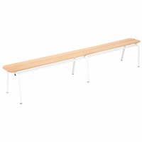 Metall- und Holzbank ohne Rückenlehne - (3 Latten - 200x41 cm)
