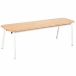 Metall- und Holzbank ohne Rückenlehne (3 Latten – 120×41 cm) - sitzbank ohne lehne 120cm