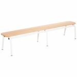 Metall- und Holzbank ohne Rückenlehne (3 Latten – 160×41 cm) - sitzbank ohne lehne 160cm
