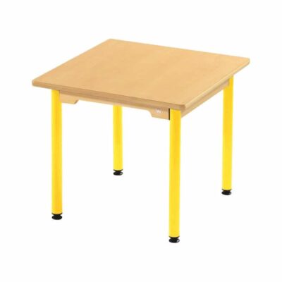 Tisch quadratisch 60x60 cm - mit beschichteter Tischplatte mit Beinen aus Metall