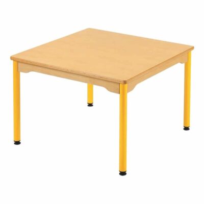 Tisch quadratisch 80x80 cm - mit beschichteter Tischplatte mit Beinen aus Metall