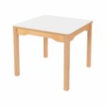 Tisch quadratisch 60×60 cm – mit Holzbeinen - tisch quadratisch weiss