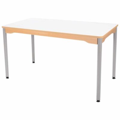 Tisch rechteckig 120x60 cm - mit Metallbeinen