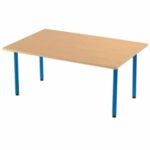 Tisch rechteckig 120×80 cm – mit geräuscharmer Platte – Beine aus Metall - tisch rechteckig 120×80