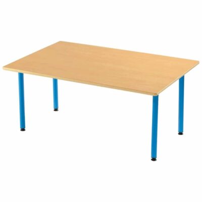 Tisch rechteckig 120x80 cm - mit beschichteter Tischplatte mit Beinen aus Metall