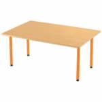 Tisch rechteckig 160×80 cm – mit geräuscharmer Platte mit Beinen aus Metall (farbig) - tisch rechteckig farbig