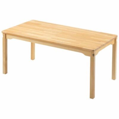 Tisch rechteckig 160x80 cm - mit geräuscharmer Platte mit Beinen aus Holz