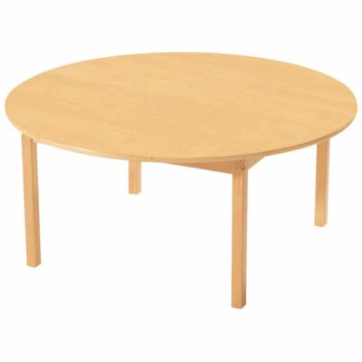 Tisch rund - mit geräuscharmer Platte mit Beinen aus Holz