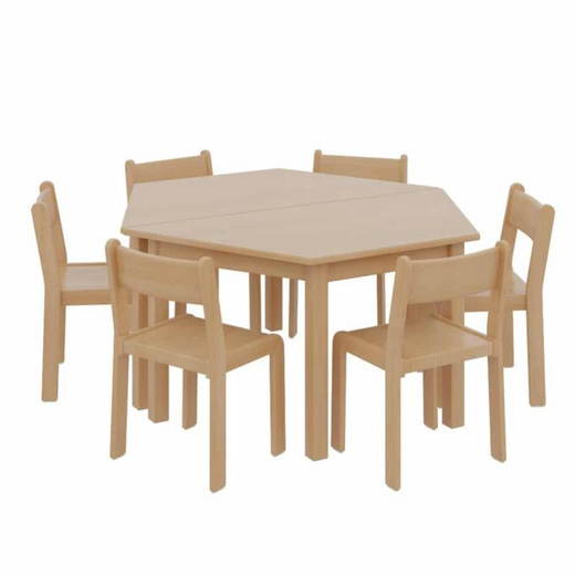 trapeztisch-4stuehle-ohne-lehne 2 Trapeztische mit 6 TIM-Stühlen - trapeztisch 4stuehle ohne lehne