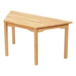 Tisch trapezförmig – aus 100% massiver Buche – Beine aus Holz - trapeztischbuche