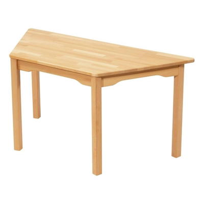 Tisch trapezförmig – aus 100% massiver Buche – Beine aus Holz