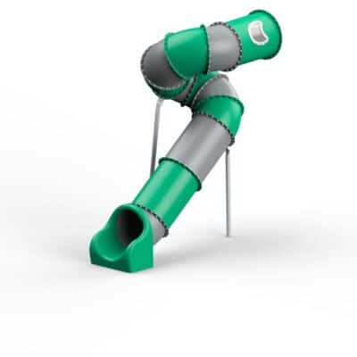 LEDON Röhrenrutsche grün/grau - Starthöhe: 305 cm