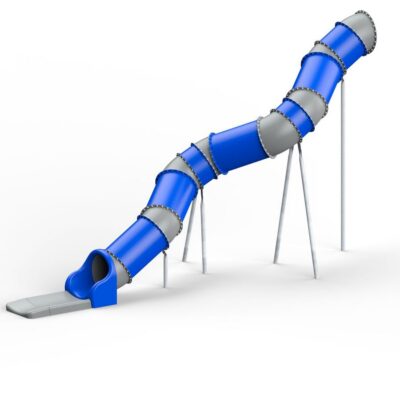 LEDON Röhrenrutsche blau/grau - Starthöhe: 400 cm