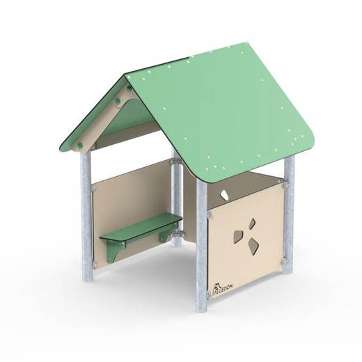 1200px_COLOURBOX49510861 Kleines Spielhaus Beth mit Bank – LEDON Basic – LB089 - 1200px COLOURBOX49510861