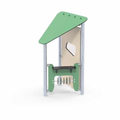 Kleines Spielhaus Beca mit Spielwand und Fenster - LEDON Basic - LB084