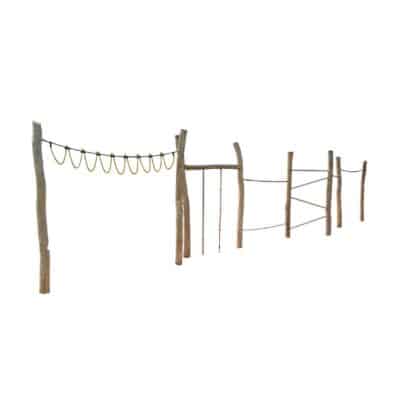 Kletter- und Hangelanlage "Catwalk" aus Robinien-Holz