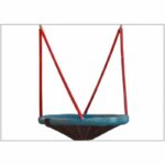Mini-Vogelnest-Schaukel aus Robinien-Holz mit Stahllaschen + Vogelnestkorb Ø 90 cm - h4650 r 220 su2