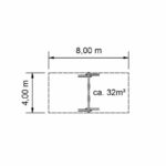 2-Platz Schaukelgestell mit Sitzen und Stahlankern aus Robinien-Holz - kiga144 rms 220 1